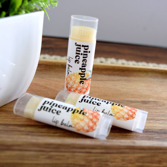 natural lip balm pineapple flavor - wandering pines cottage