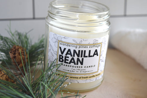 Vanilla Bean Candle - wandering pines cottage