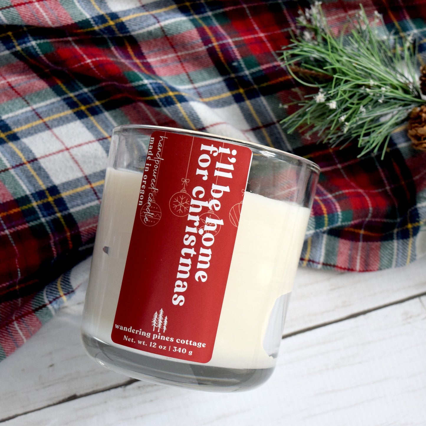I'll be Home for Christmas 12 oz Candle