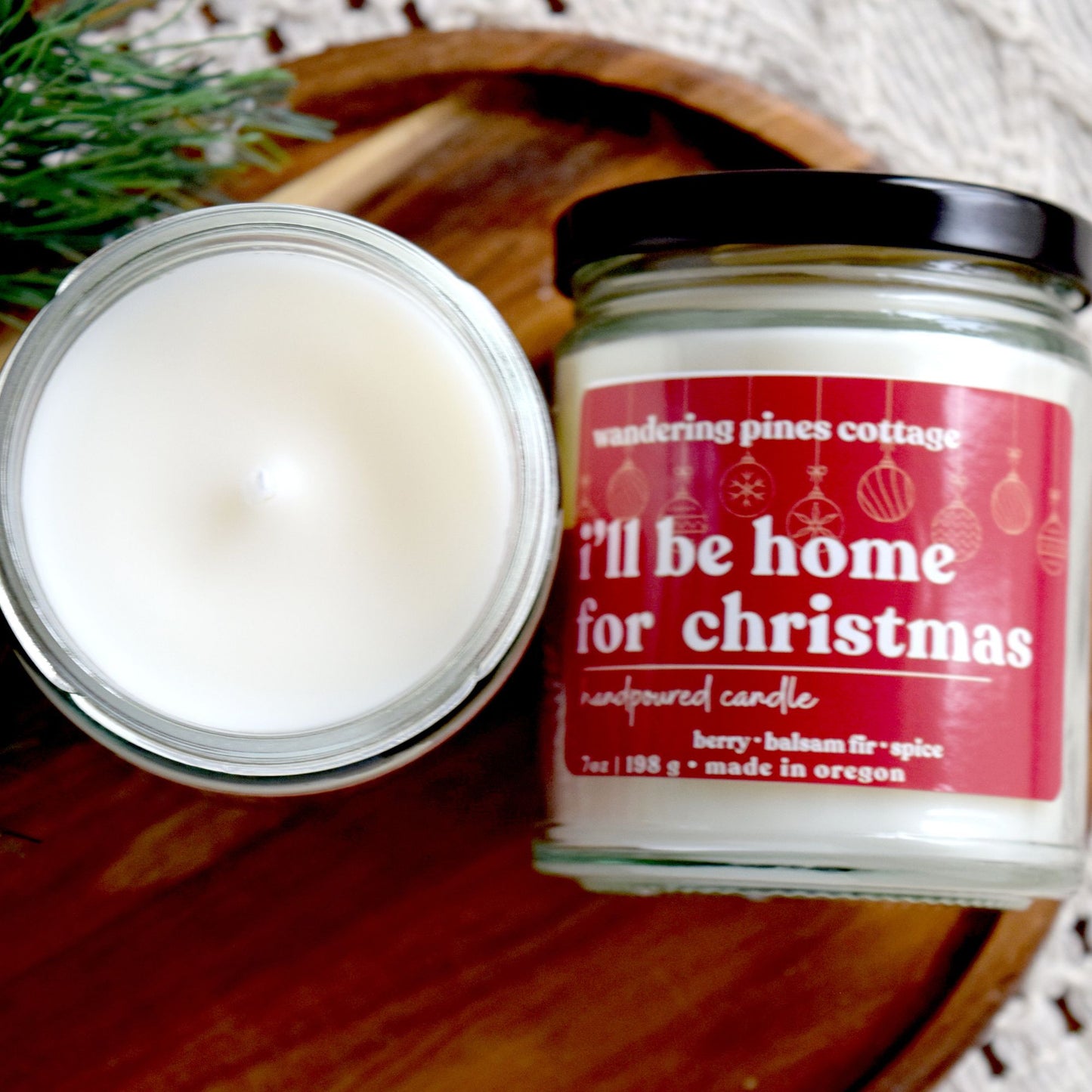 I'll be Home for Christmas Candle