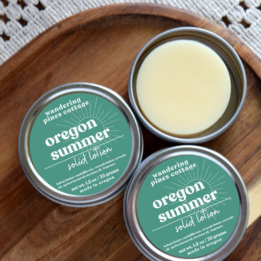Oregon Summer Solid Lotion Tin