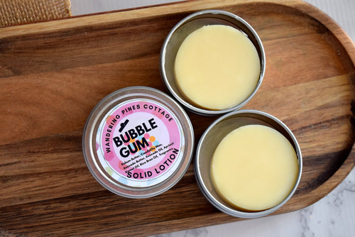 bubblegum solid lotion in a tin - wandering pines cottage