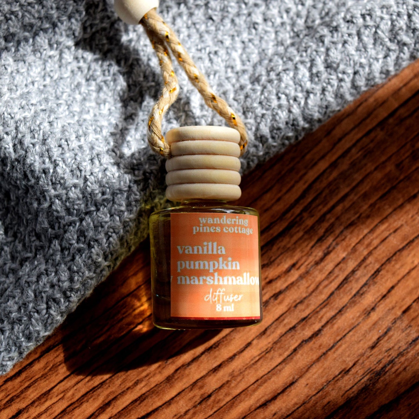 Vanilla Pumpkin Marshmallow Hanging Car Diffuser