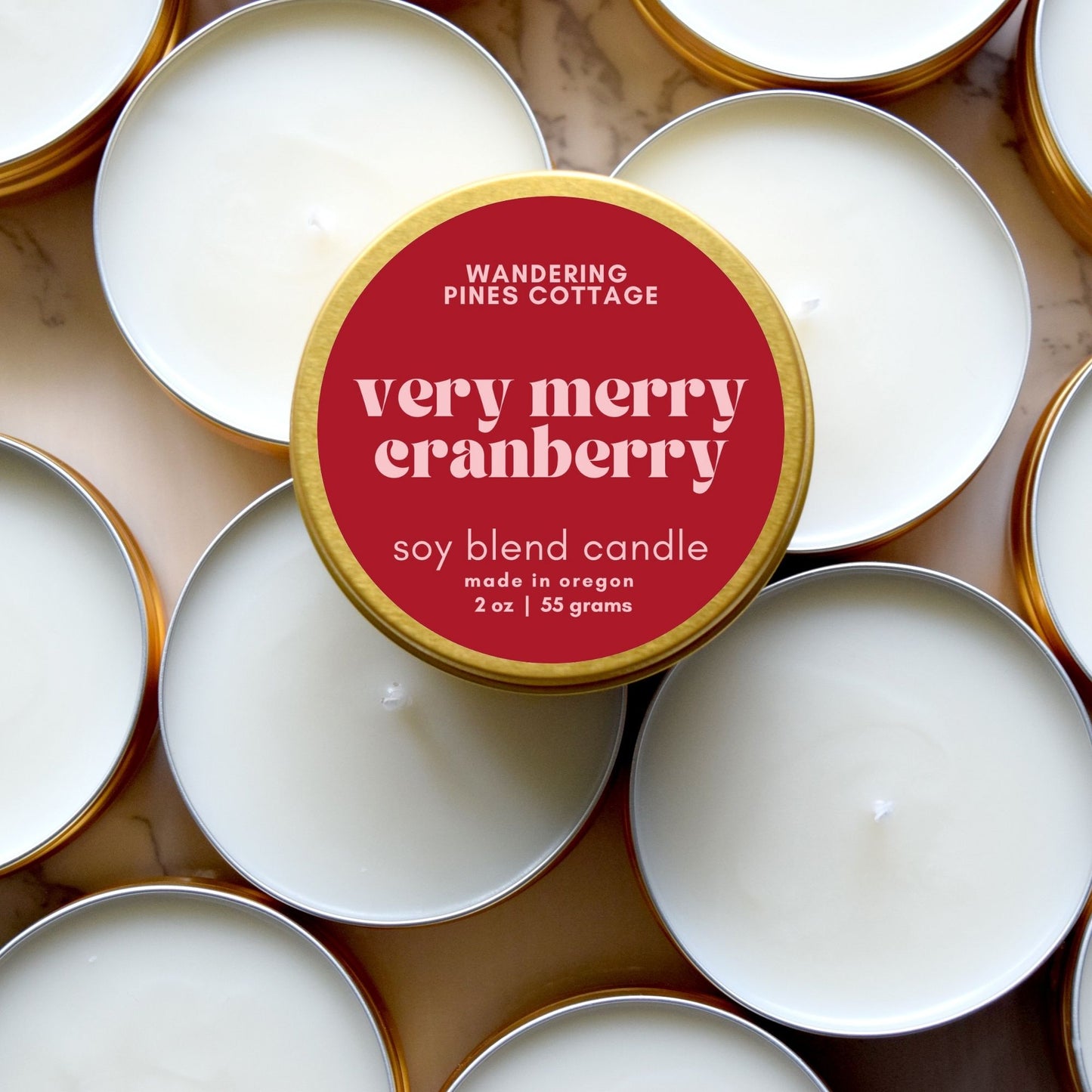 Very Merry Cranberry Travel Candle Tin