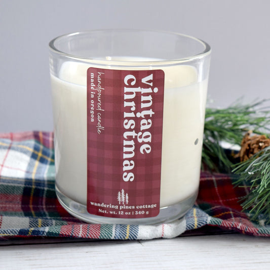 Vintage Christmas 12 oz Candle