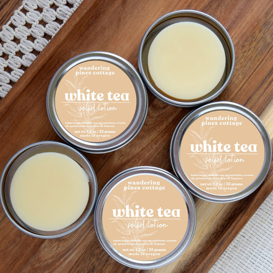White Tea Solid Lotion Tin