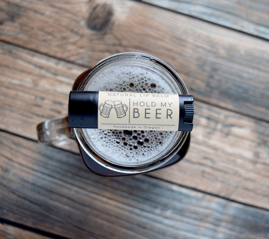 Beer flavored lip balm