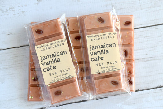 snap bar wax melt jamaican vanilla cafe - wandering pines cottage