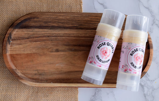 rose quartz solid lotion - wandering pines cottage
