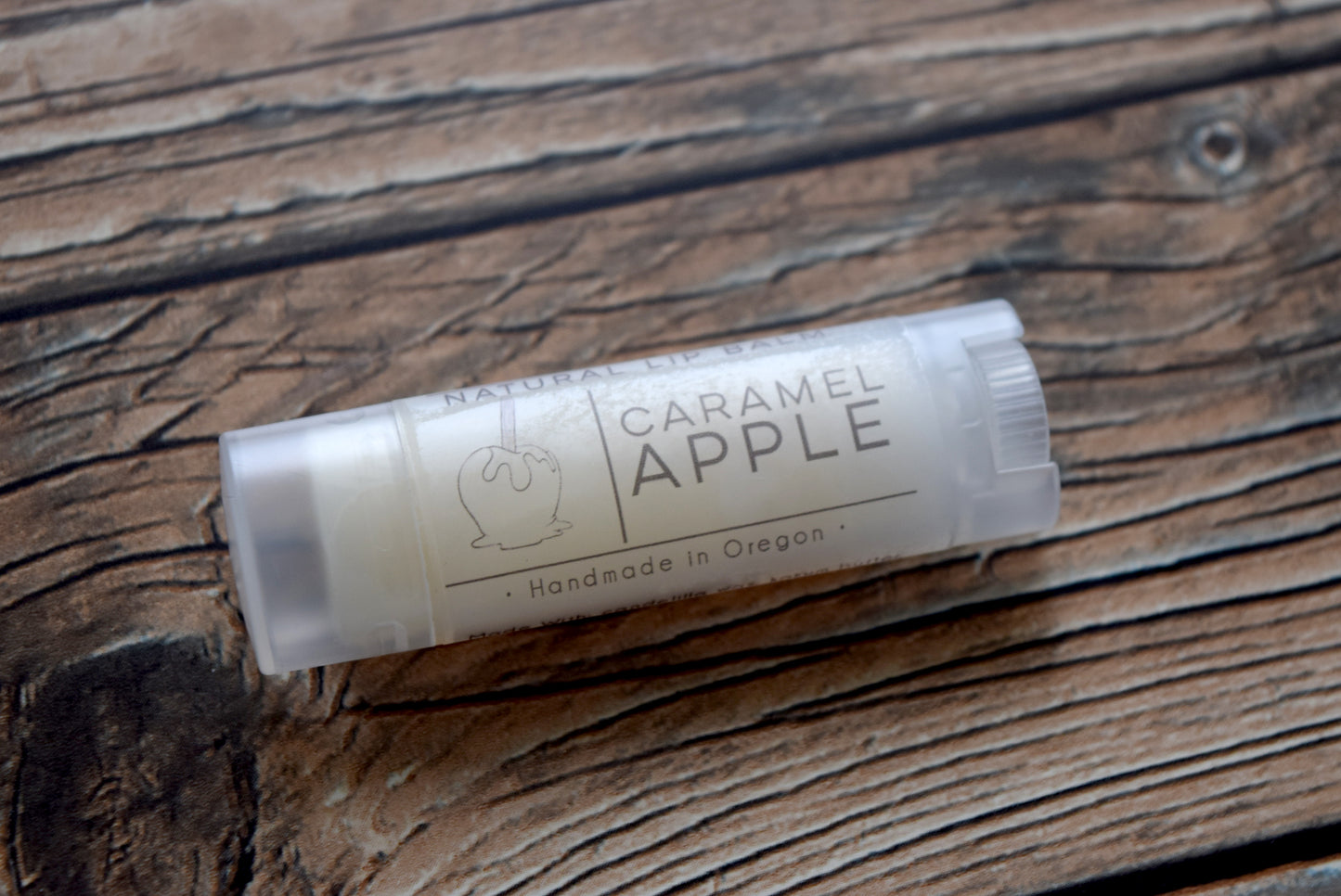 Natural lip balm caramel apple - wandering pines cottage