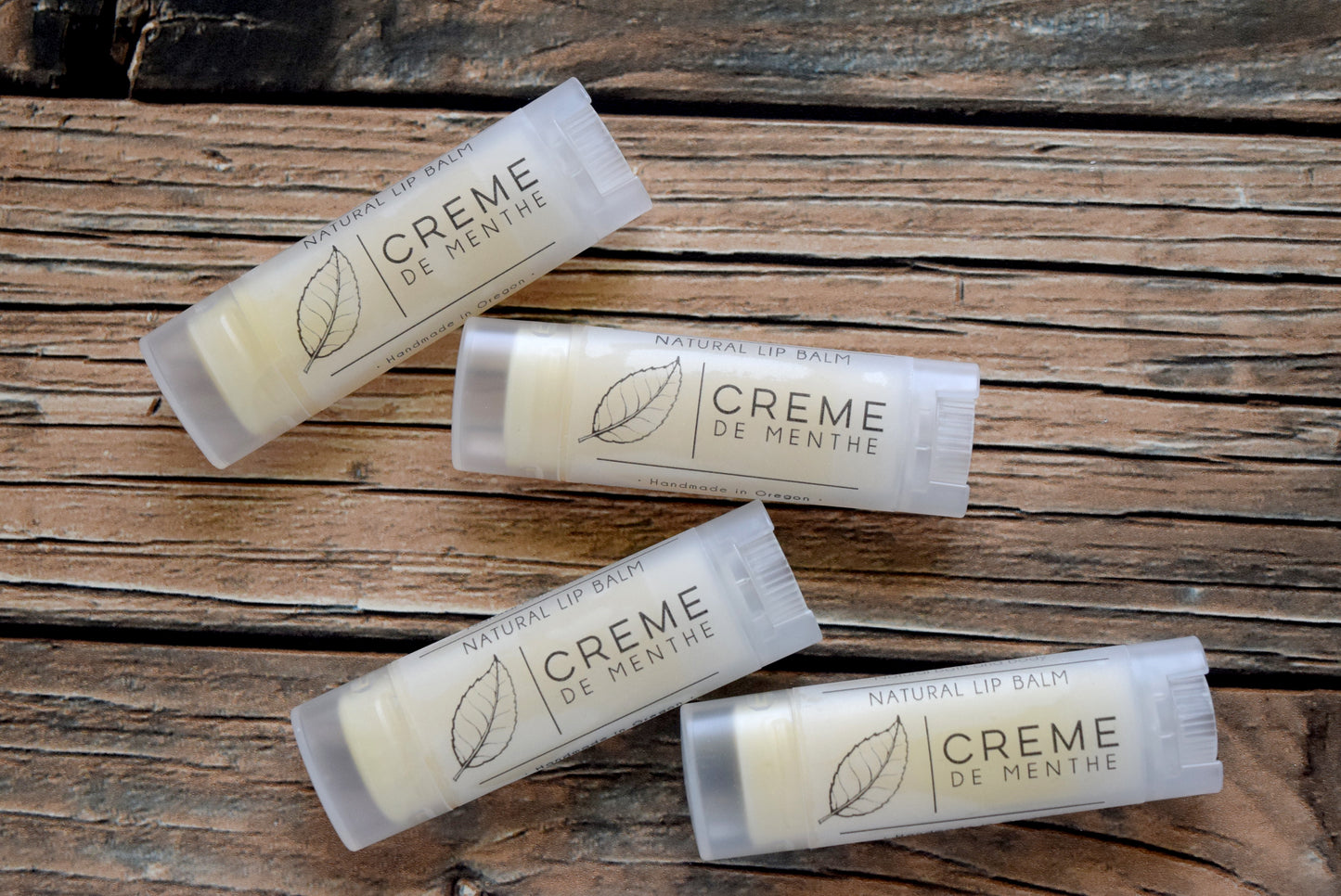 all natural creme de menthe lip balm - wandering pines cottage