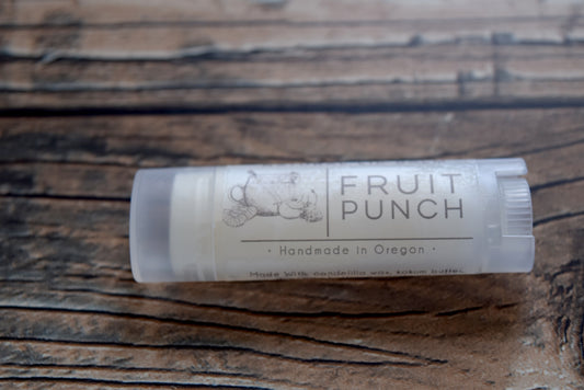 Vegan lip balm fruit punch flavored - wandering pines cottage