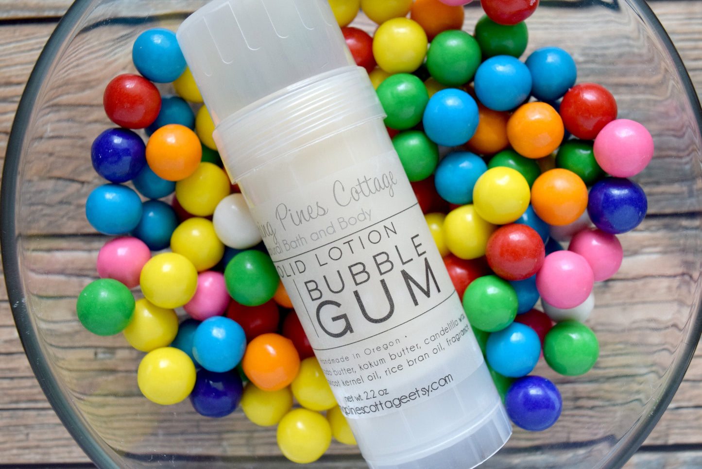 Vegan Solid Lotion Bar Bubblegum