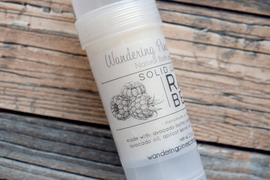 Lotion Bar for cracked and dry skin scented in Raspberry