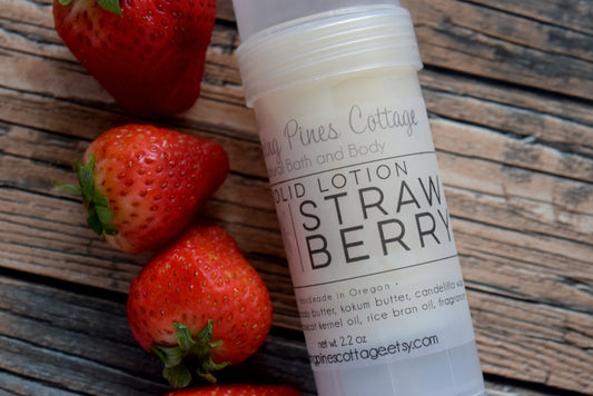 Strawberry Solid Lotion Bar