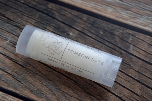 Pomegranate fruit lip balm - wandering pines cottage