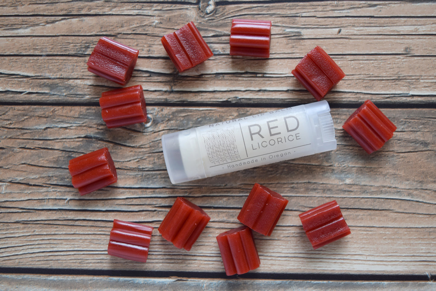 Vegan lip balm red licorice - wandering pines cottage