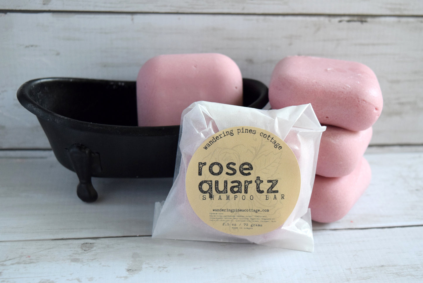 shampoo bar rose quartz - wandering pines cottage