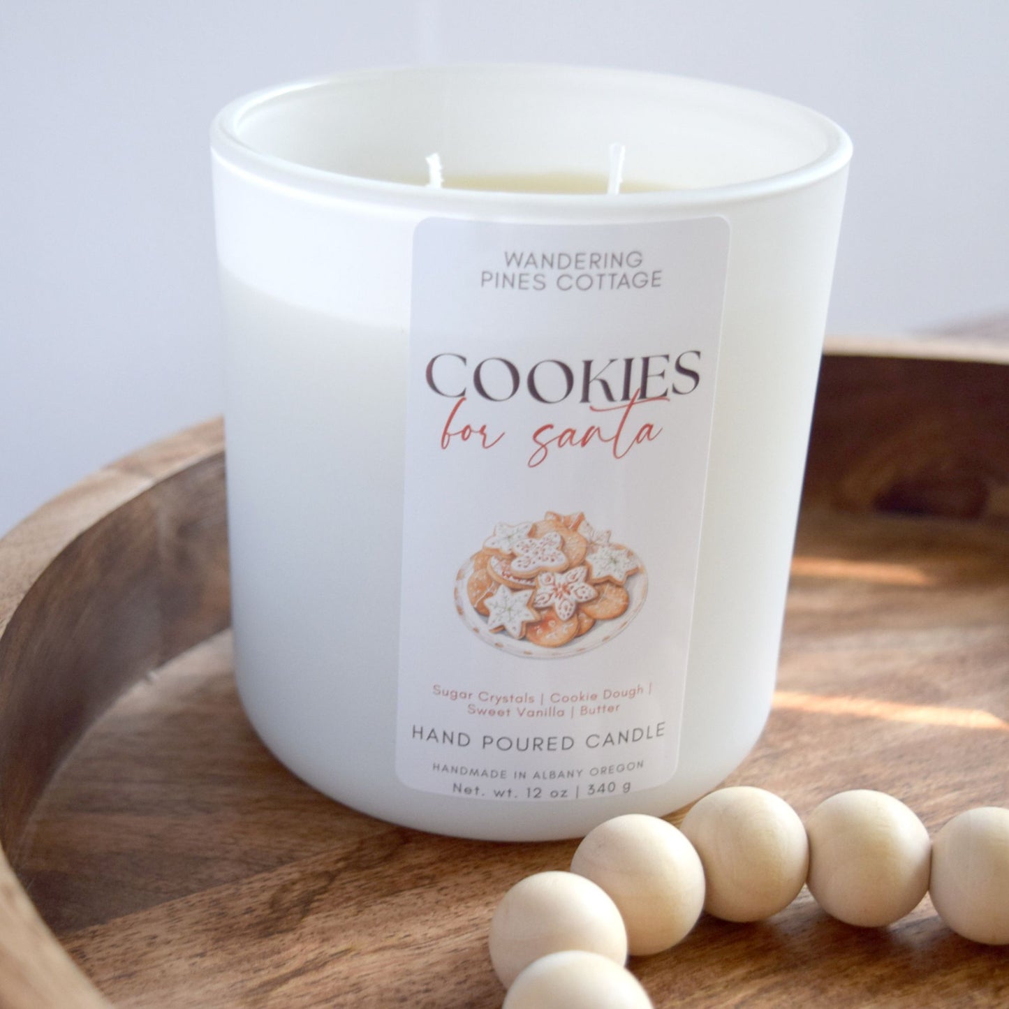 Cookies for Santa Large Candle