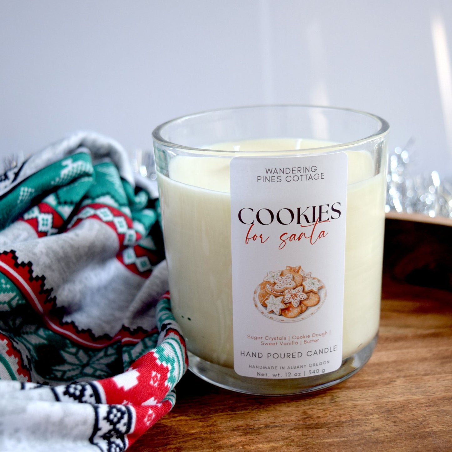 Cookies for Santa Large Candle
