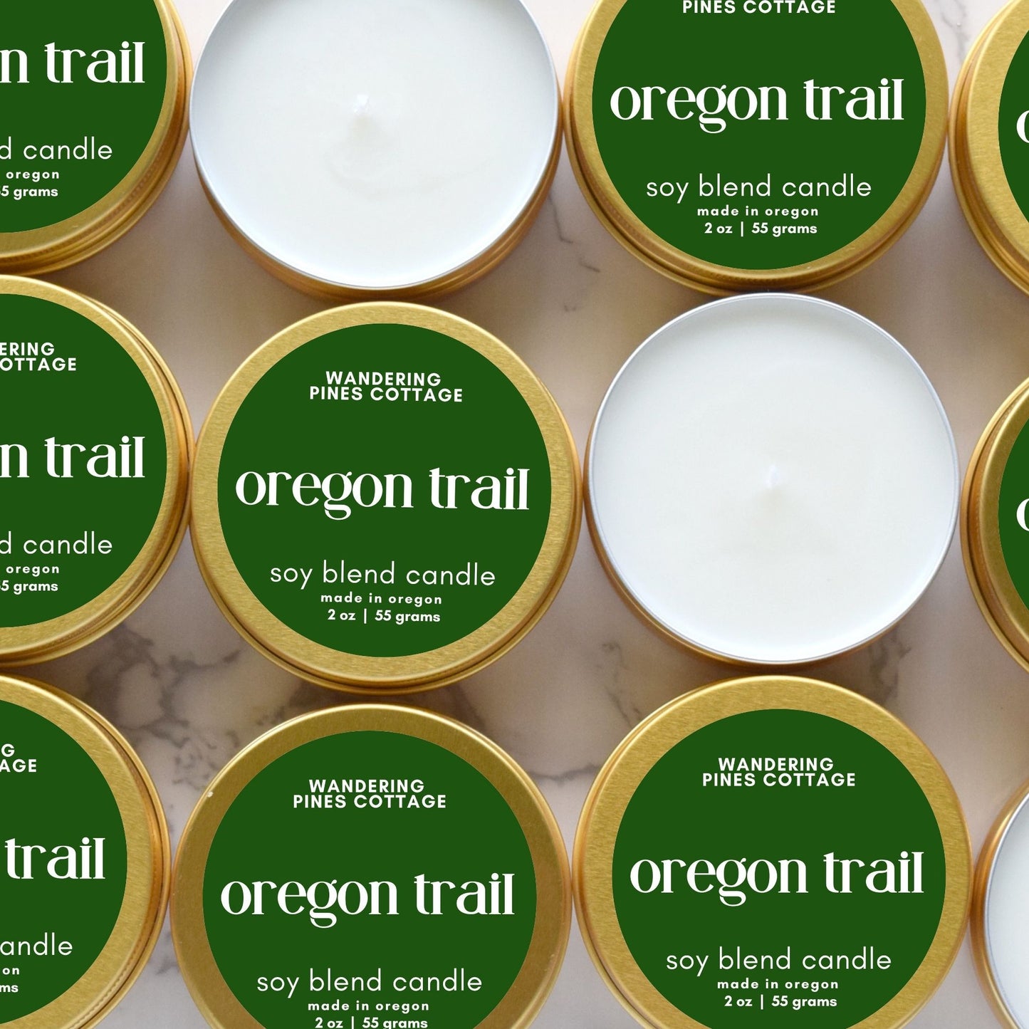 Oregon Trail Travel Candle Tin