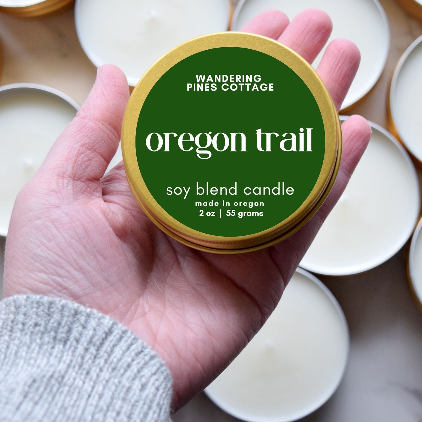 Oregon Trail Travel Candle Tin