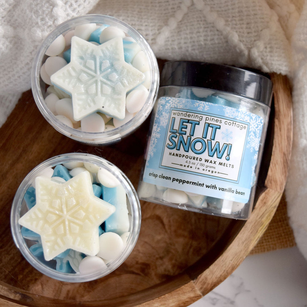 Let It Snow Snowflakes Wax Melt Jar