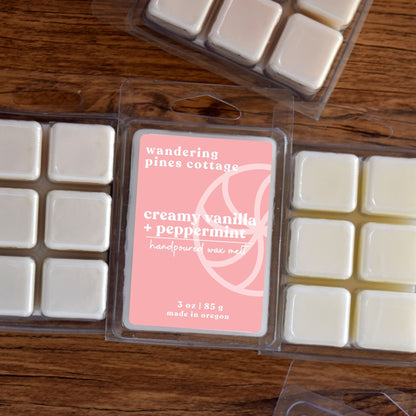 Creamy Vanilla and Peppermint Wax Melt