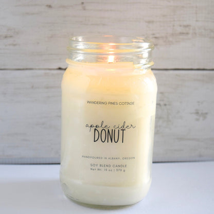 Apple Cider Donut Mason Jar Candle
