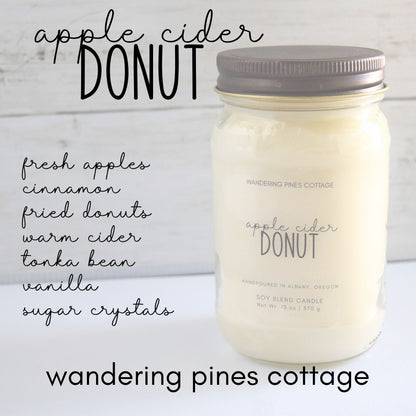 Apple Cider Donut Mason Jar Candle