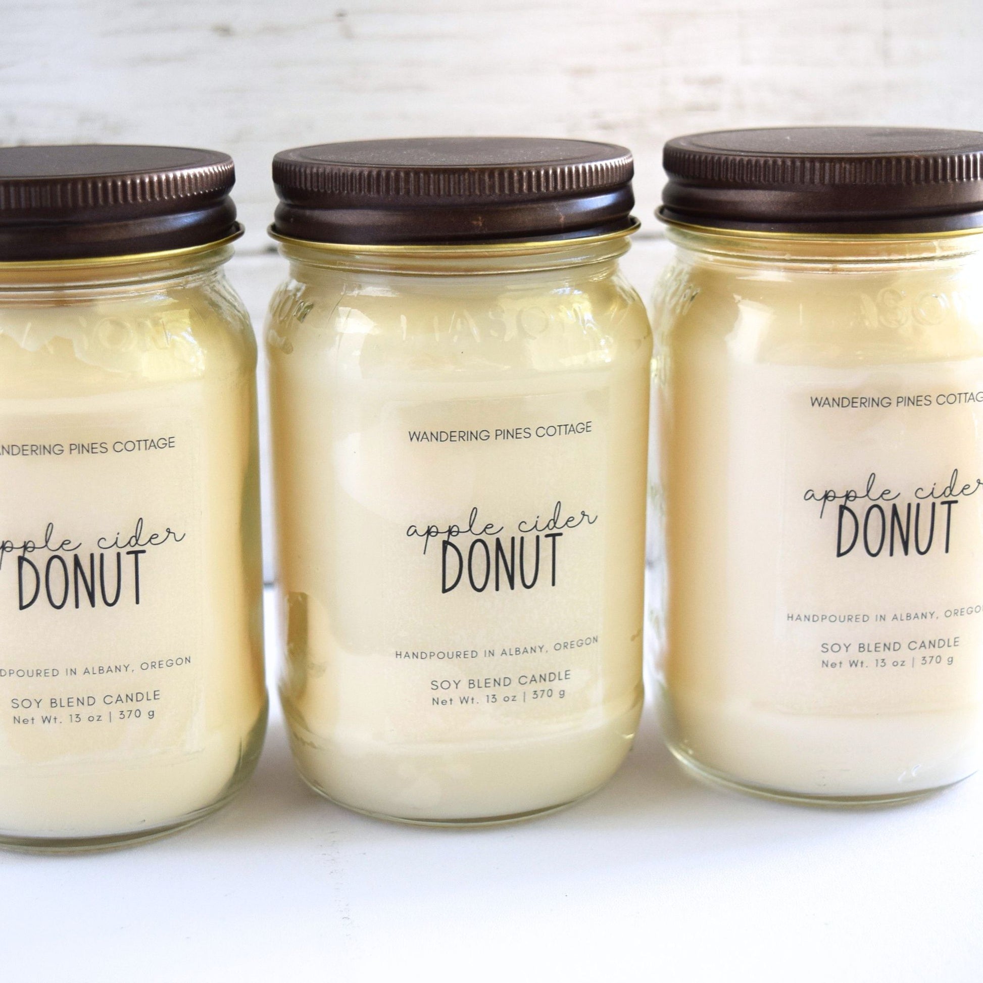 Apple Cider Donut Mason Jar Candle - wandering pines cottage