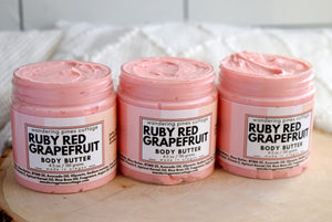Body Butter Ruby Red Grapefruit- wandering pines cottage