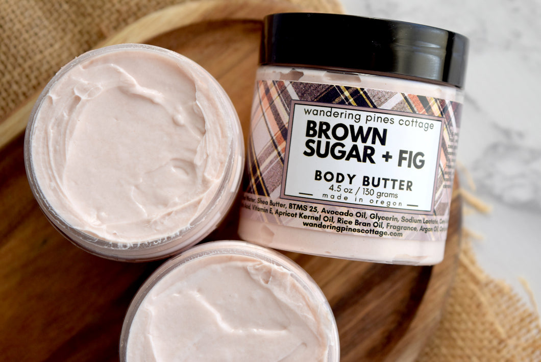 Brown sugar and fig body butter - wandering pines cottage