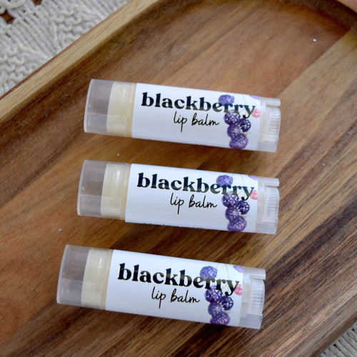 blackberry flavored lip balm - wandering pines cottage