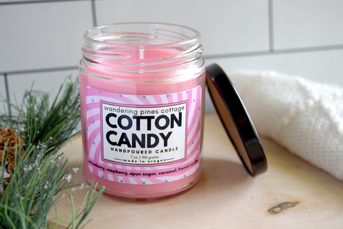 Cotton Candy candle - wandering pines cottage