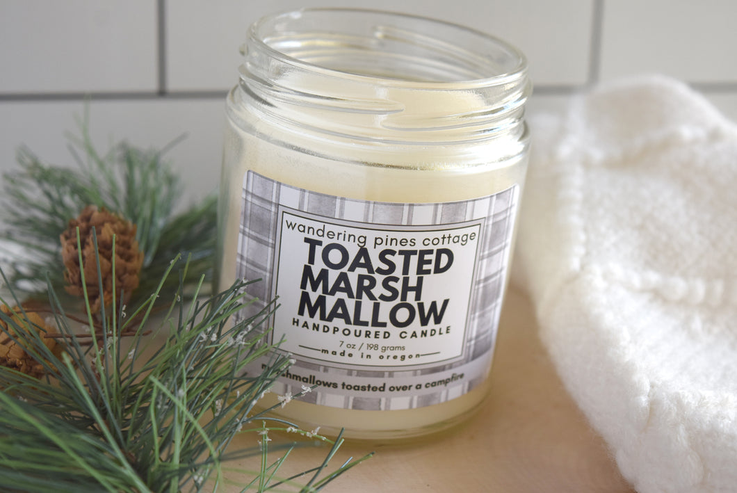toasted marshmallow candle - wandering pines cottage