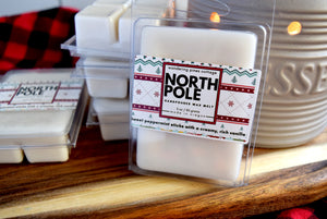 North Pole Peppermint Wax Melt Clamshell