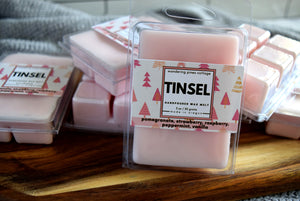 Christmas Tinsel Wax Melt - wandering Pines cottage