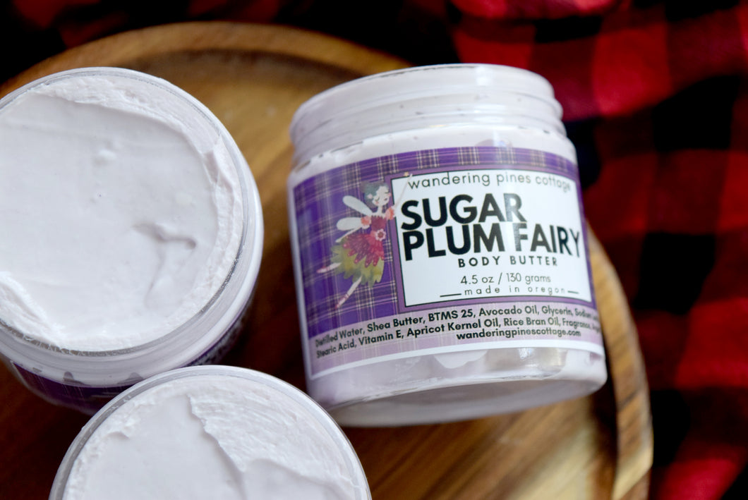 sugar plum fairy body butter - wandering pines cottage