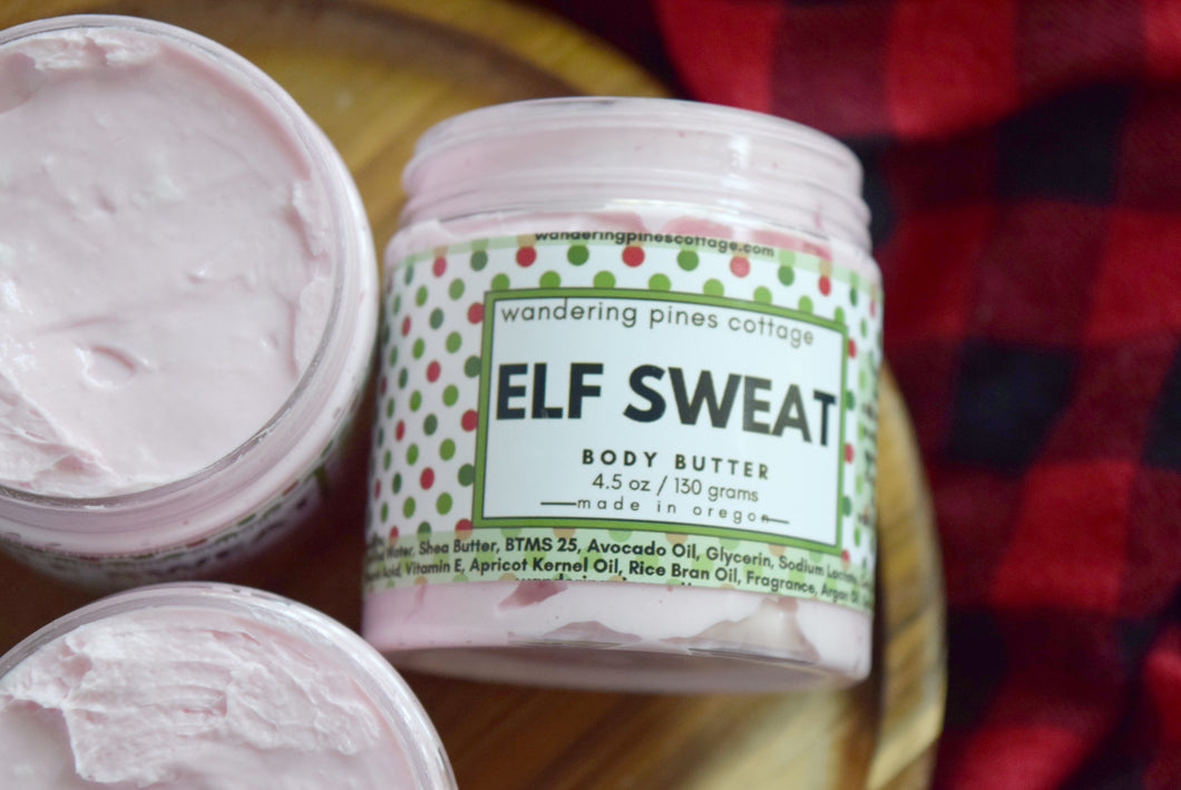 Elf sweat christmas body  butter - wandering pines cottage