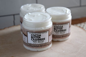 cocoa butter cashmere lotion body butter - wandering pines cottage