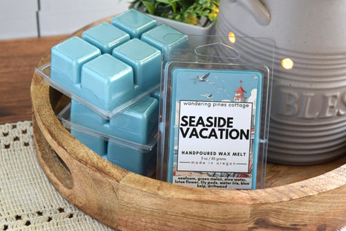 seaside vacation wax melts - wandering pines cottage
