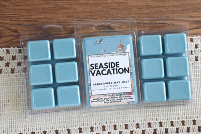 seaside vacation wax melts - wandering pines cottage
