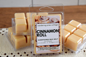 iced cinnamon roll food wax melts  - wandering pines cottage