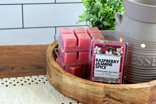 Raspberry jasmine spice  wax melts - wandering pines cottage