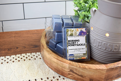 morning glory and honeysuckle floral wax melts - wandering pines cottage