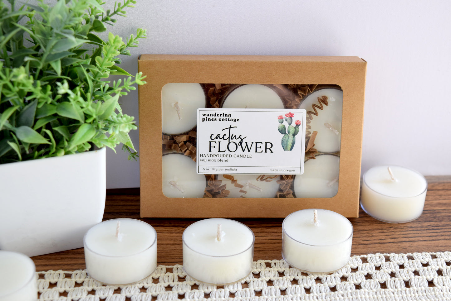 Cactus Flower Tealights