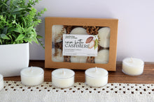 Load image into Gallery viewer, cocoa butter cashmere tealights - wandering pines cottage