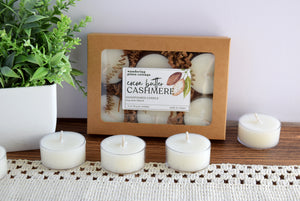 cocoa butter cashmere tealights - wandering pines cottage