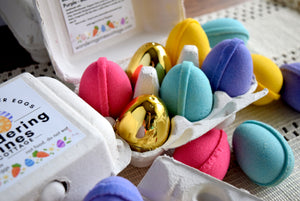 bath bomb easter eggs - wandering pines cottage